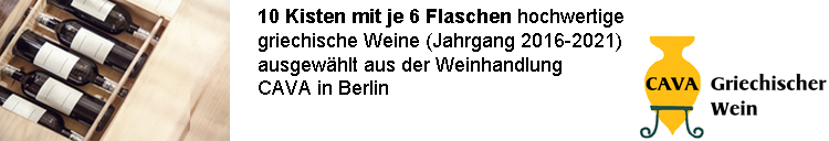 Weinkisten.  Gewinnabfrage unten am Bildende