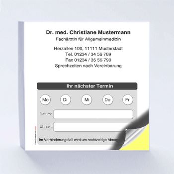 Terminzettel selbstdurchschreibend