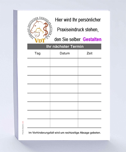 Terminzettel für Tierärzte