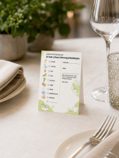 Allergiekarte zur Ausgabe in Gaststätten