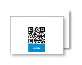 QR-Code auf Rückseite von Visitenkarten