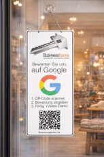Fensterschild für Google-Bewertung (als Download / PDF)