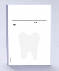 Rezeptblock DIN A6, weiss, Schattendruck Zahnarzt