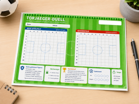Fußballspiel auf Papier (DIN A4)