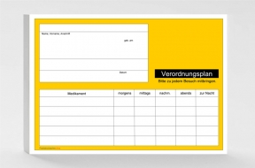 Verordnungen DIN A6, gelb ohne Praxiseindruck (1 Block = 65 Blatt)