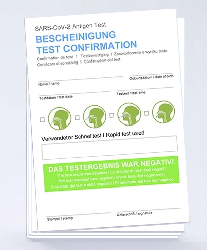 SARS-CoV-2 Test-Bescheinigung lose