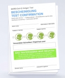 SARS-CoV-2 Test-Bescheinigungen (1.000 Blatt)