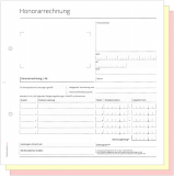 Honorarrechnung  21 x 21 cm, 3-fach selbstdurchschreibend