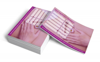 Terminzettel Hand mit Blume, pink (10er Pack)
