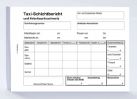 TAXI-Schichtberichte, Block mit 65 Blatt